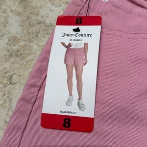 Juicy Couture Pink Jean Short Shorts Size 8 Inseam 4.5"